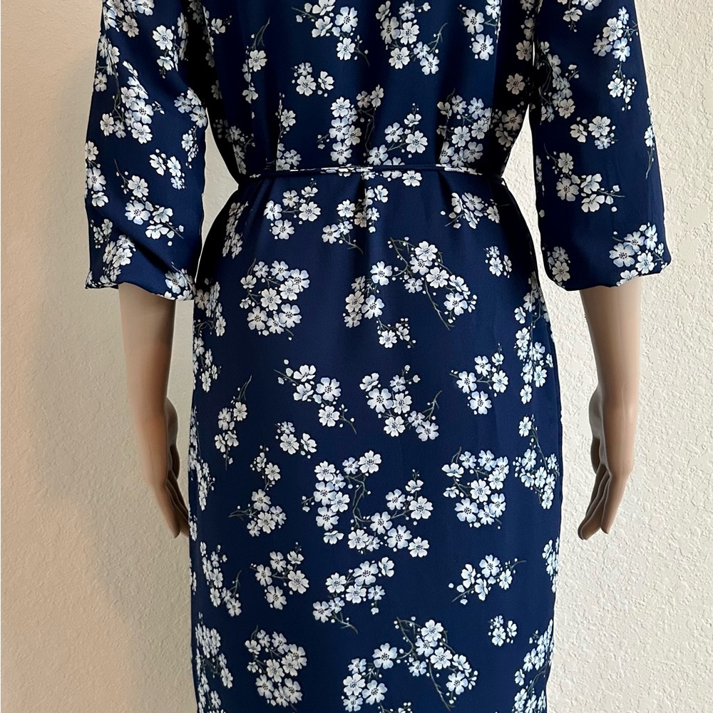 Ralph Lauren Navy Floral Long Sleeve Dress - Picture 4 of 15